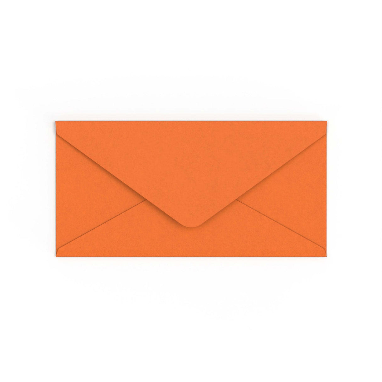 DL Flame Orange British Made Gummed V-Flap Envelope (110 x 220mm)