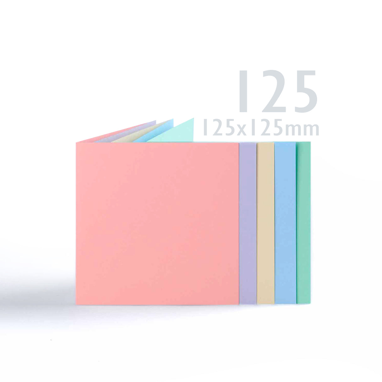 Ulike pastellfargede kort (225 g/m²) og konvolutter (100 g/m²)