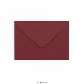 Burgundy Gummed V-Flap Envelope (130 x 130mm)