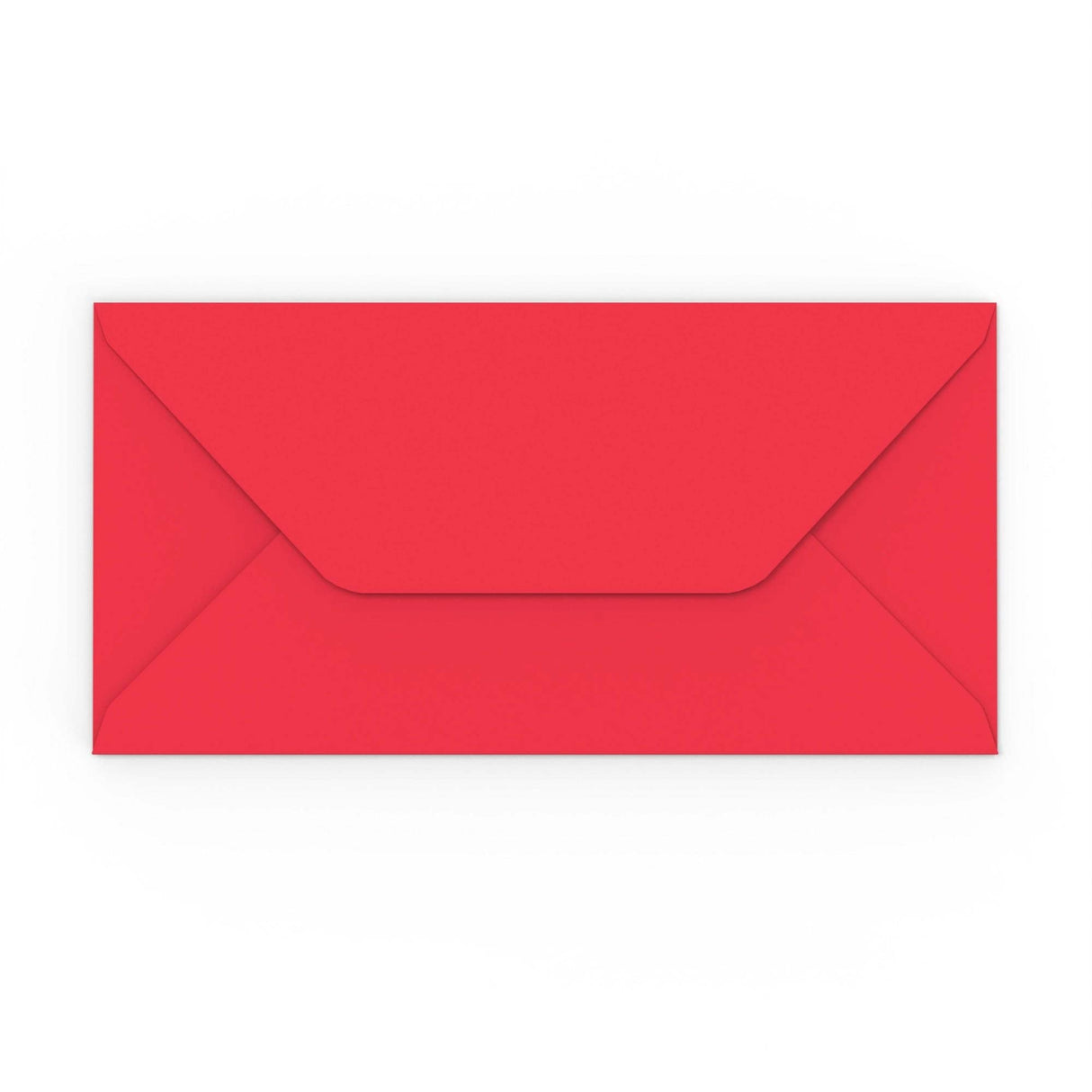 DL Dark Red Gummed V-Flap Envelope (110 x 220mm)