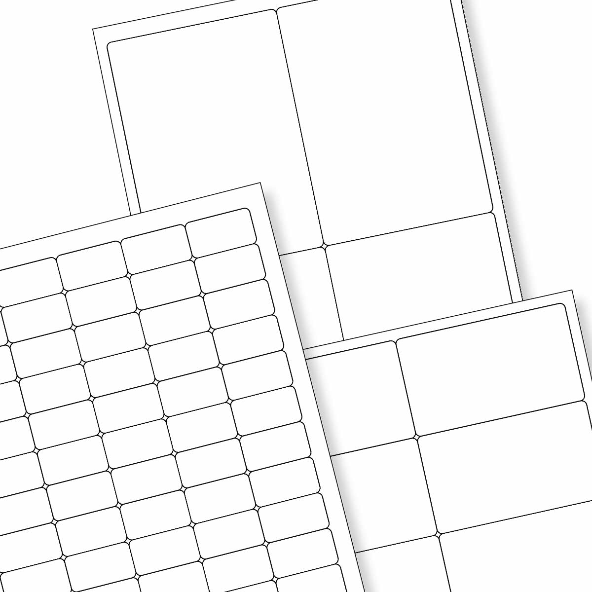 White Adhesive Labels