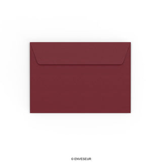 Burgundy Gummed V-Flap Envelope (130 x 130mm)