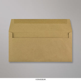 DL Manila Brown Gummed Recycled Envelope (102 x 216mm)