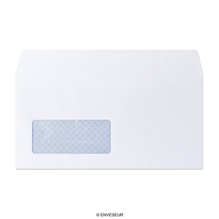 White Envelope with Internal Opacity - Window 110x220 mm (DL) 100gsm
