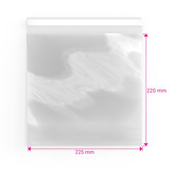 Cello Bags (Non-Header) Clear 220 x 225 mm