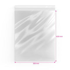 Cello Bags (Non-Header) Clear 630 x 500 mm