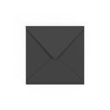 Black British Made Gummed V-Flap Envelope (155 x 155mm)