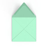 Jade Green British Made Gummed V-Flap Envelope (155 x 155mm)