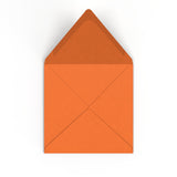 Flame Orange British Made Gummed V-Flap Envelope (155 x 155mm)