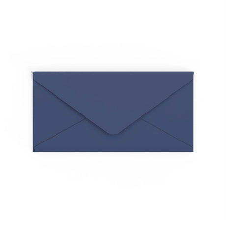 DL Navy Blue British Made Gummed V-Flap Envelope (110 x 220mm)