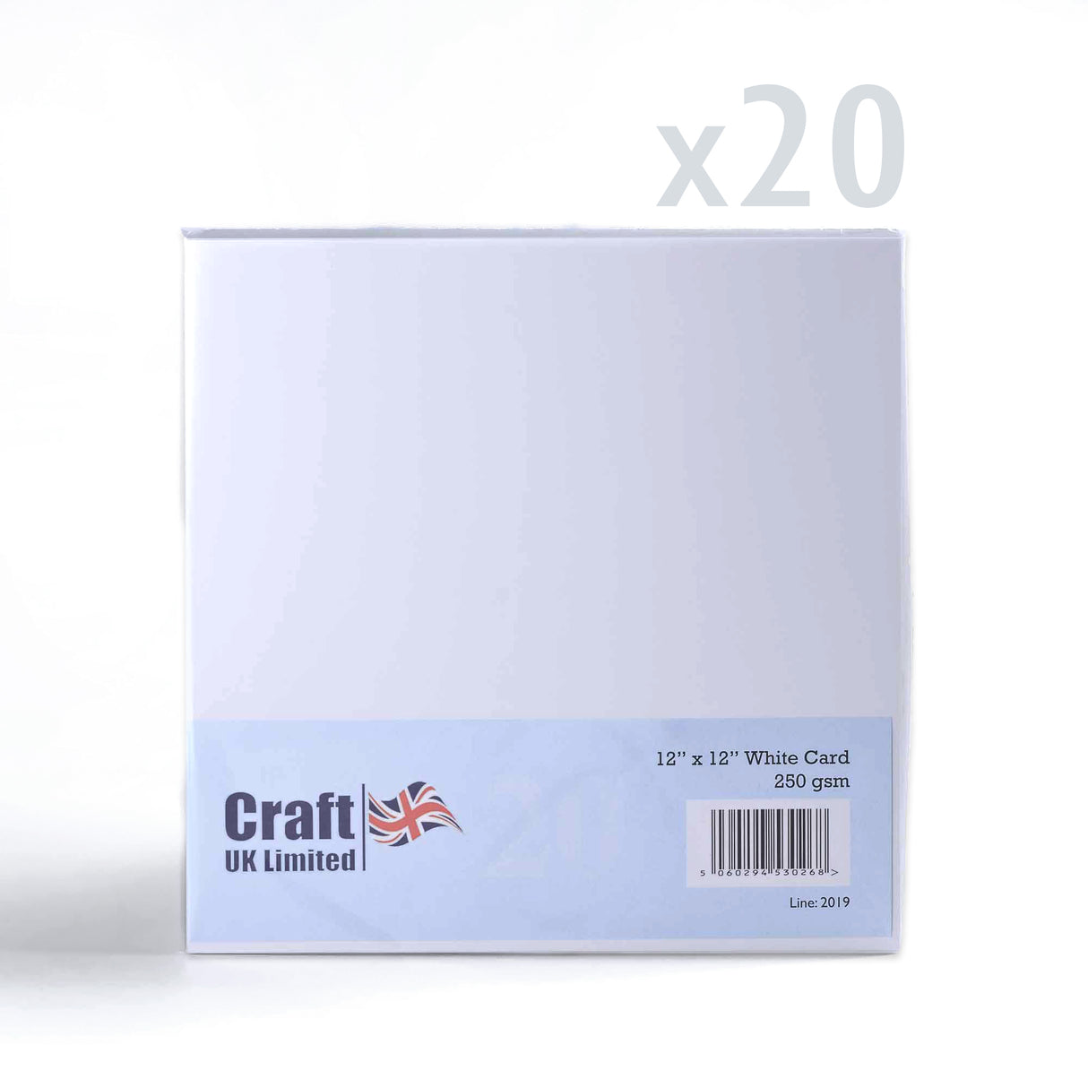 300x300 hvitt Premier-kort, 250 g/m², pakke