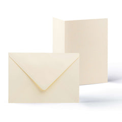 Linen Cards & Envelopes Packs Ivory 162x229 mm + 148x210 mm