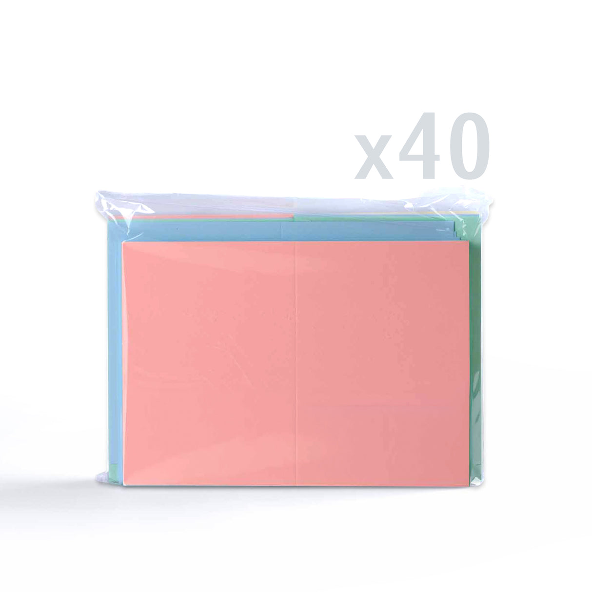 Ulike pastellfargede kort (225 g/m²) og konvolutter (100 g/m²)