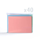 Ulike pastellfargede kort (225 g/m²) og konvolutter (100 g/m²)