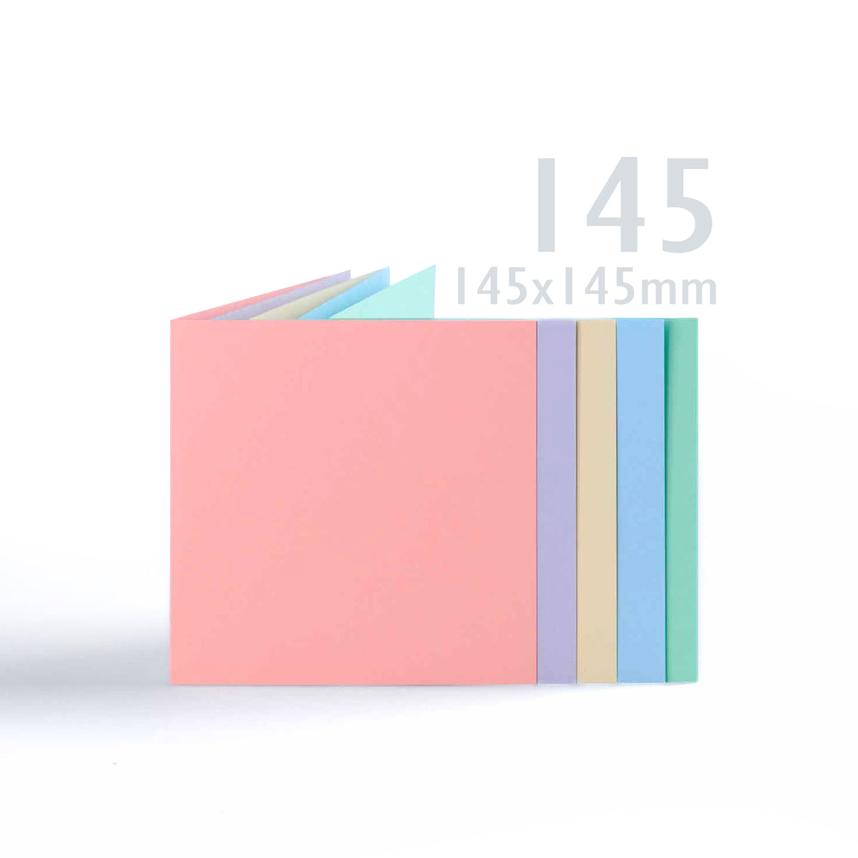 Ulike pastellfargede kort (225 g/m²) og konvolutter (100 g/m²)