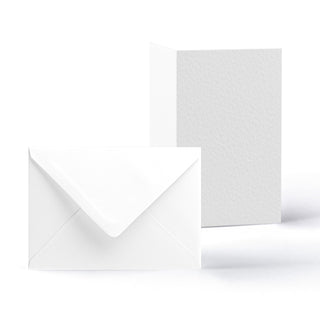 Hammered Cards & Envelopes Pack White 166 x 230 x 30 mm