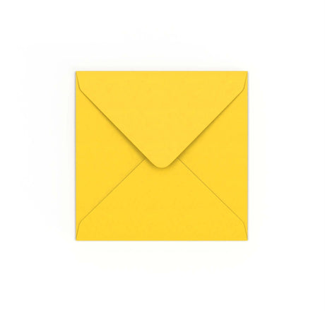 Mid Yellow Gummed V-Flap Envelope (130 x 130mm)