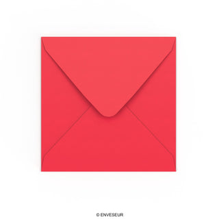 155x155mm Bright Red Square 120gsm Gummed V Flap