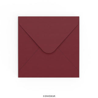 Burgundy Gummed V-Flap Envelope (130 x 130mm)