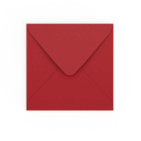Dark Red Gummed V-Flap Envelope (155 x 155mm)