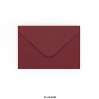 Burgundy Gummed V-Flap Envelope (130 x 130mm)