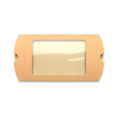 Windowed Pillow Boxes Manila 229 x 162 mm (C5)