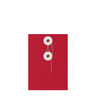 Coloured envelopes with string and washer closure Red + White 162 x 114 mm (C6)