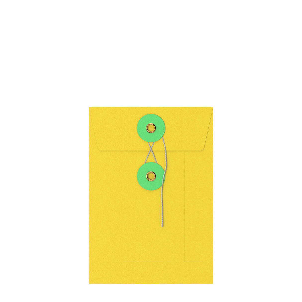 Coloured envelopes with string and washer closure