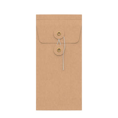String & Washer Gusset Envelopes Manila 220 x 110 x 25 mm (DL)