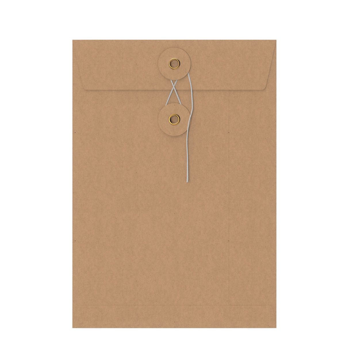 Coloured envelopes with string and washer closure