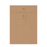 Coloured envelopes with string and washer closure