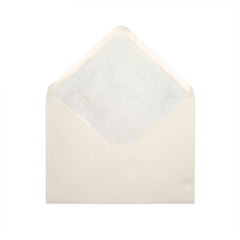Paper Lined Envelopes Ivory + White Fancy Paper 162 x 229 mm (C5)